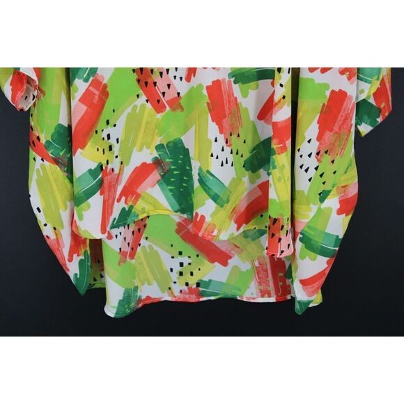 Adrienne Oversized Sheer Blouse Could Be Swim Cover Size Small Nwt - Picture 3 of 7